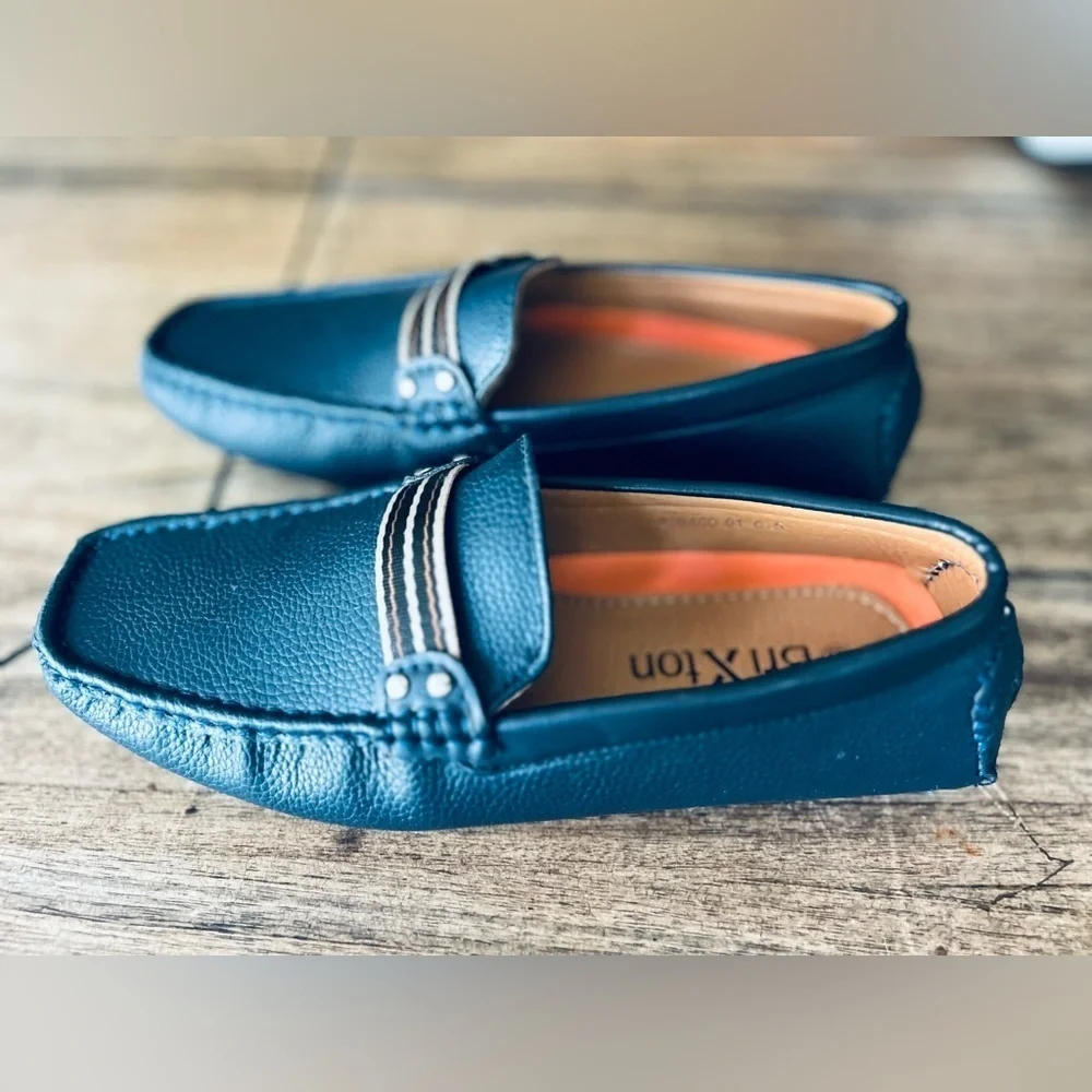 Brixton  Blue  Men's Loafers Casual Slip On Moccasin size 6.5